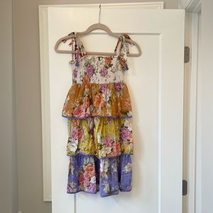 Zimmerman Girls Pattie Floral Print Tiered Cotton Sundress - size 8Y